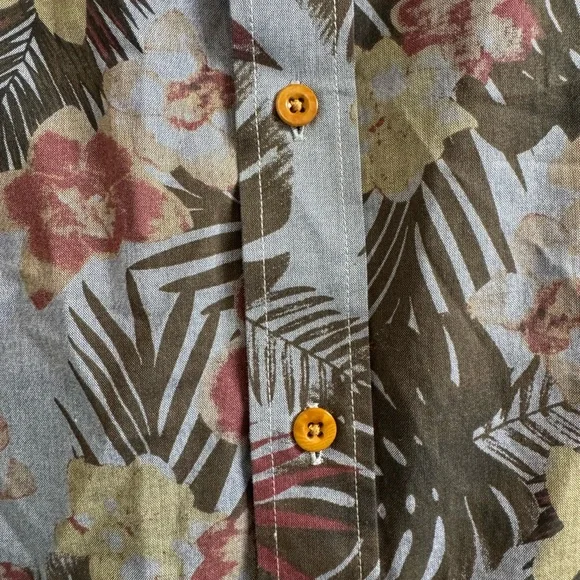 UNTUCKit Floral Button Down Shirt - Red, Brown, Cream - Picture 3 of 4